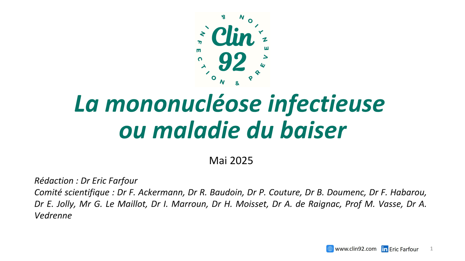 La mononucléose infectieuse ou maladie du baiser - aperçu