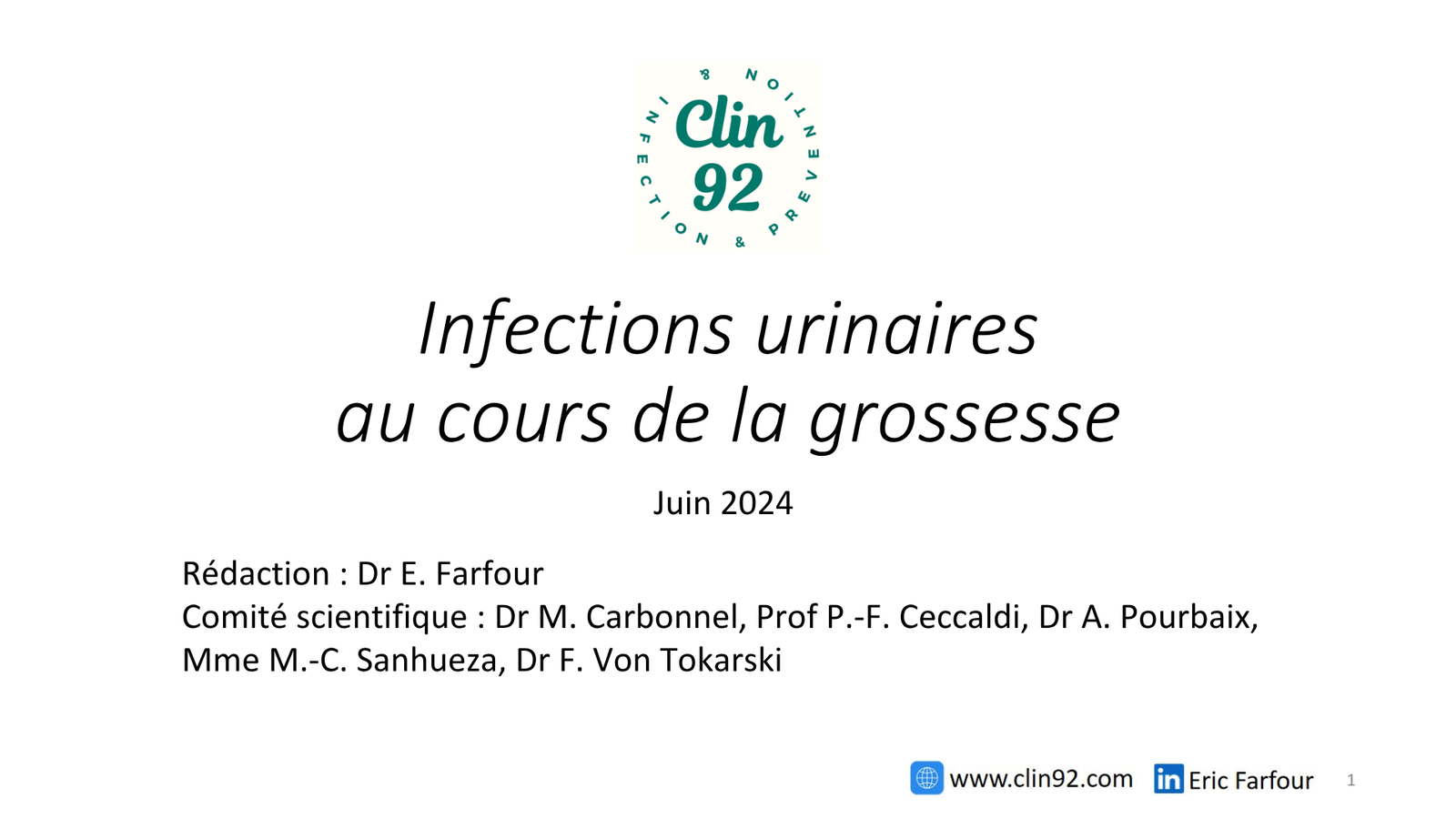 Infections urinaires au cours de la grossesse - aperçu